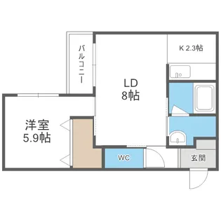 Doona札幌(ドゥーナ札幌)【1階】の間取り