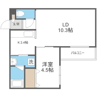 Doona札幌(ドゥーナ札幌)【307号室】の間取り