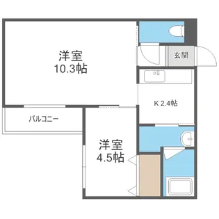 Doona札幌(ドゥーナ札幌)【2階】の間取り
