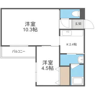 Doona札幌(ドゥーナ札幌)【303号室】の間取り