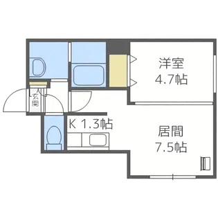 シェリエ平岸【1階】の間取り