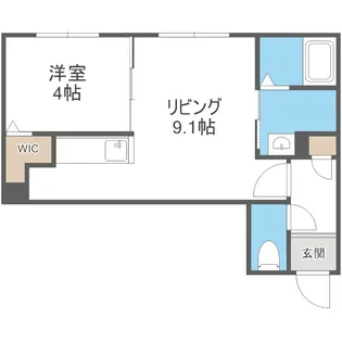 GOKOKU GROOVE【401号室】の間取り