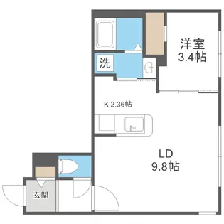 La Casa del Sole(ラカーサデルソーレ)【3階】の間取り