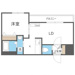 Luxe 山鼻(リュクス山鼻)【4階】の間取り