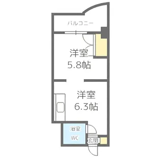 サウスフォーⅠ【201号室】の間取り