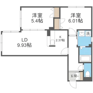 THE RESIDENCE PARK YAMAHANA (旧NHレジデンス山鼻)【203号室】の間取り