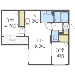 プロヴィデンス南郷【2階】の間取り