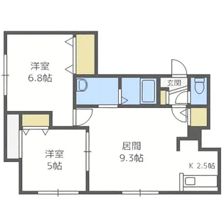 GroveAvenue弐番館【203号室】の間取り