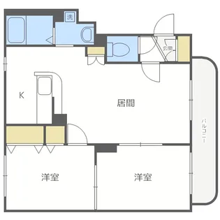 ハイツ奥野【201号室】の間取り