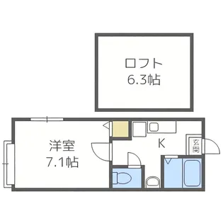リバイブI【201号室】の間取り