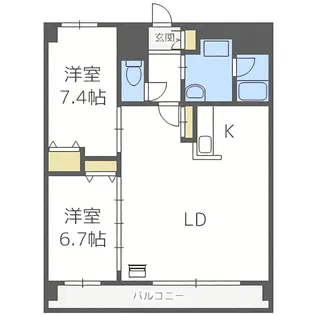 メゾンハマナス【303号室】の間取り