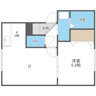 ゴーチェ・サラ栄通【2階】の間取り