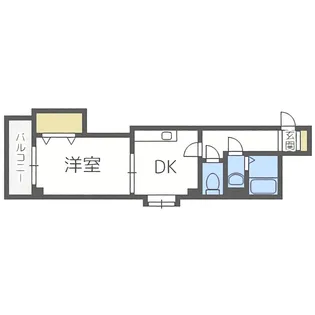 HARUSAKU旭山公園通 旧:ピュアサイレンス【201号室】の間取り