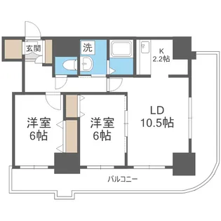 ティアラタワー中島倶楽部(I)【801号室】の間取り