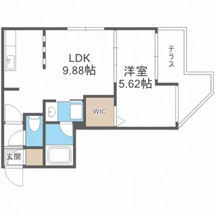 ヴォヤージュ豊平【1階】の間取り
