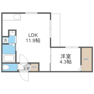 PARICI南平岸【4階】の間取り
