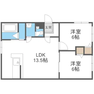 モンテリブロ豊平公園【1階】の間取り