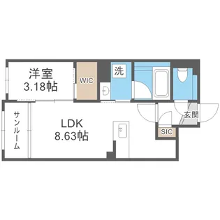 LiveCasa豊平(リブカーサ豊平)【1階】の間取り