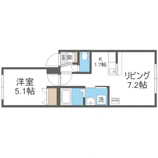 フィオーレミニ大通【1階】の間取り