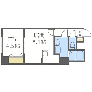 E-horizon山鼻【503号室】の間取り