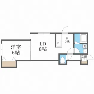 REST HILLS白石駅 B棟(レストヒルズ白石駅B棟)【305号室】の間取り
