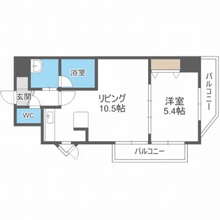 ノースアージュ中島公園【405号室】の間取り