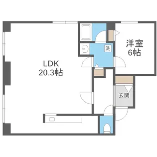 E−1ビル大通東【703号室】の間取り