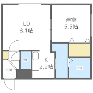 イーシティ山鼻【2階】の間取り