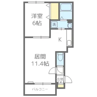 平岸壱番館【401号室】の間取り