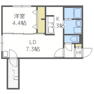 メニーズコートII【1階】の間取り