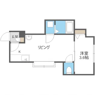 グランソレイユ南1条【2階】の間取り