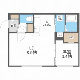 La Casa del Sole(ラカーサデルソーレ)【0310号室】の間取り