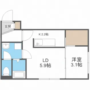 MODERNO N3【1階】の間取り