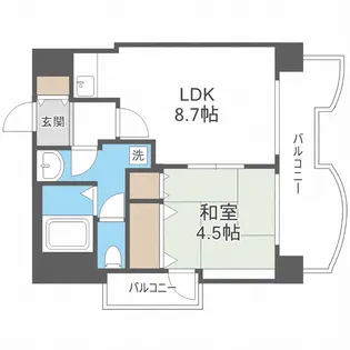札幌ビオス館【915号室】の間取り