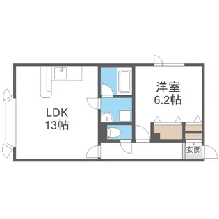 ヴィラ山鼻・II【2階】の間取り