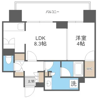 ブランズタワー札幌大通公園【707号室】の間取り