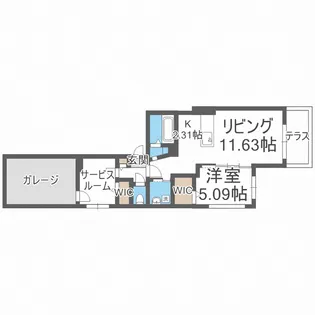 ビッグレジデンス旭ヶ丘【102号室】の間取り