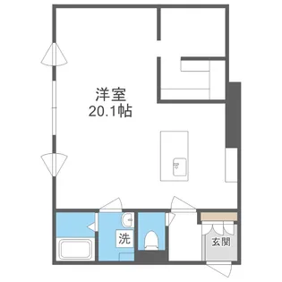 ピオネロ月寒【401号室】の間取り