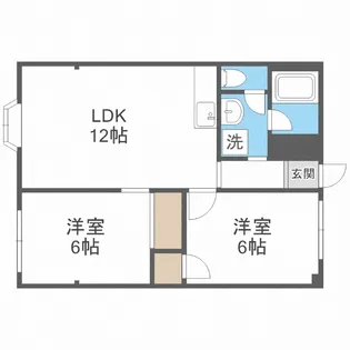 セトル美園【401号室】の間取り