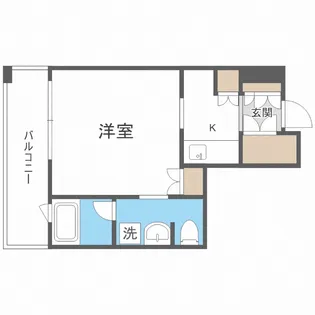 ラフィネタワー札幌南3条【5階】の間取り