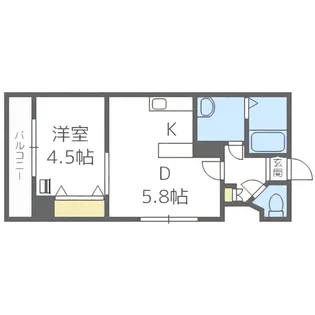 ミ・ピアーチェ学園前【7階】の間取り