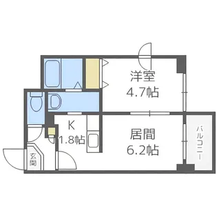 シュクル医大南【5階】の間取り
