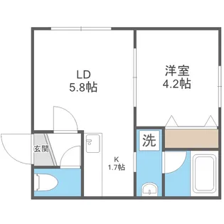 アズーリ中の島参番館【3階】の間取り