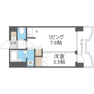 札幌ビオス館【13階】の間取り