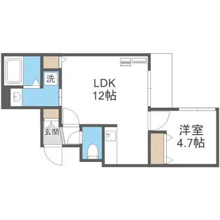 AMBITION NAKAJIMA PARK(アンビションナカジマパーク)【1階】の間取り