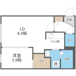 Porte-bonheur Fukuzumi(ポルトボヌールフクズミ)【4階】の間取り