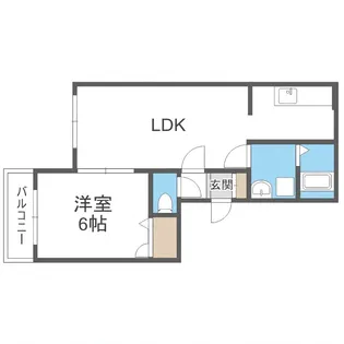 カトレア南郷II【204号室】の間取り