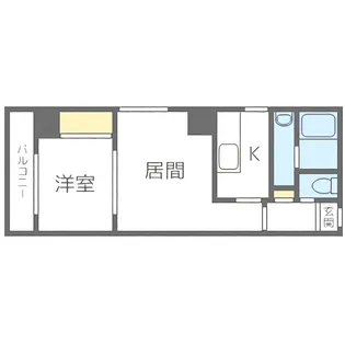 Space北3条【9階】の間取り