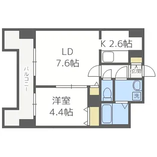 レジディア札幌駅前【10階】の間取り