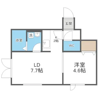 マイコート北郷【3階】の間取り